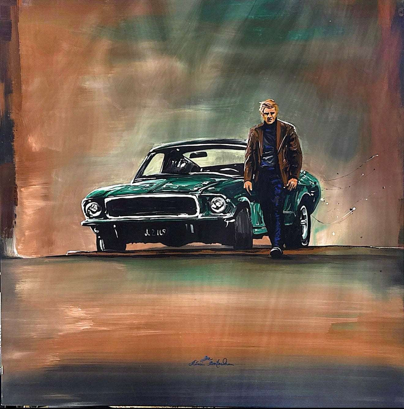 McQueen Mustang Painting